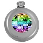 Rainbow Checker Skull Splatter Hip Flask (5 oz)