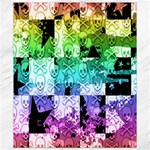 Rainbow Checker Skull Splatter Canvas 8  x 10 