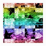 Rainbow Checker Skull Splatter Glasses Cloth (Medium)