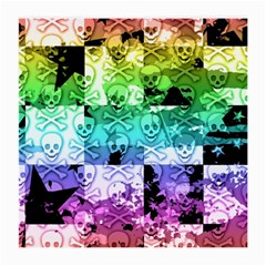 Rainbow Checker Skull Splatter Glasses Cloth (Medium, Two Sides) from ArtsNow.com Back