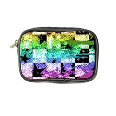 Rainbow Checker Skull Splatter Coin Purse from ArtsNow.com Front