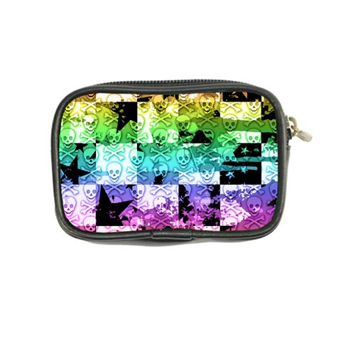 Rainbow Checker Skull Splatter Coin Purse from ArtsNow.com Back