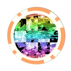 Rainbow Checker Skull Splatter Poker Chip Card Guard (10 pack) from ArtsNow.com Back