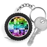 Rainbow Checker Skull Splatter Measuring Tape