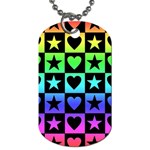Rainbow Hearts & Stars Dog Tag (One Side)