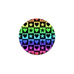 Rainbow Hearts & Stars Golf Ball Marker