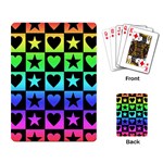 Rainbow Hearts & Stars Playing Cards Single Design