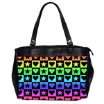 Rainbow Hearts & Stars Oversize Office Handbag (Two Sides)