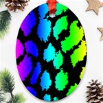 Rainbow Leopard Ornament (Oval)