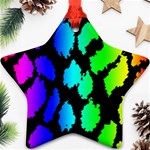 Rainbow Leopard Ornament (Star)