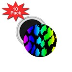 Rainbow Leopard 1.75  Magnet (10 pack) 