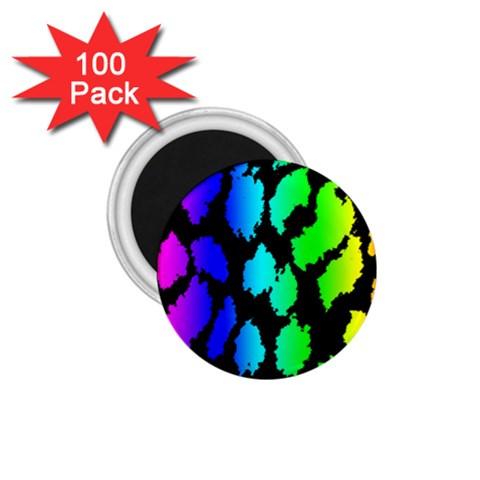 Rainbow Leopard 1.75  Magnet (100 pack)  from ArtsNow.com Front