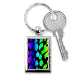 Rainbow Leopard Key Chain (Rectangle)