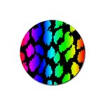 Rainbow Leopard Rubber Round Coaster (4 pack)