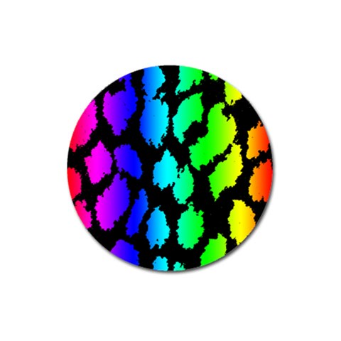 Rainbow Leopard Magnet 3  (Round) from ArtsNow.com Front
