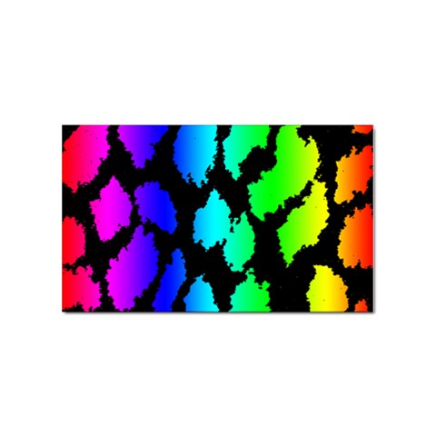 Rainbow Leopard Sticker Rectangular (10 pack) from ArtsNow.com Front