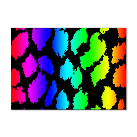 Rainbow Leopard Sticker A4 (10 pack) from ArtsNow.com Front