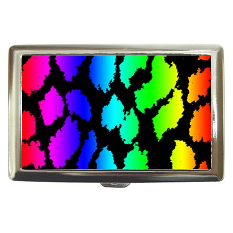 Rainbow Leopard Cigarette Money Case from ArtsNow.com Front
