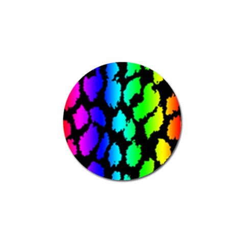 Rainbow Leopard Golf Ball Marker (10 pack) from ArtsNow.com Front