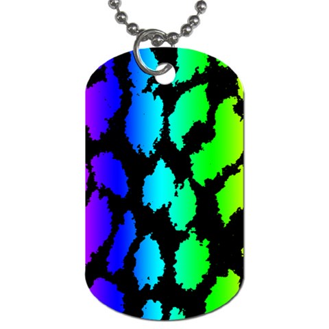Rainbow Leopard Dog Tag (Two Sides) from ArtsNow.com Front