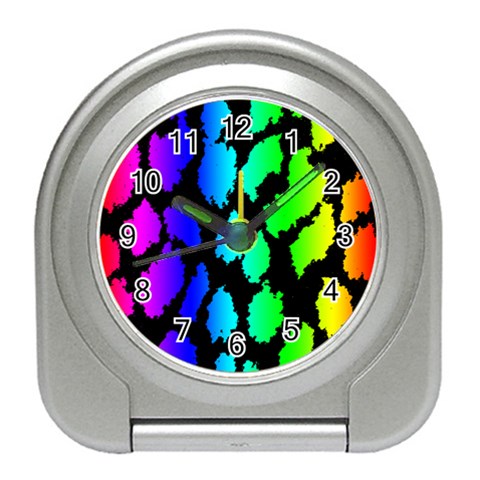 Rainbow Leopard Travel Alarm Clock from ArtsNow.com Front