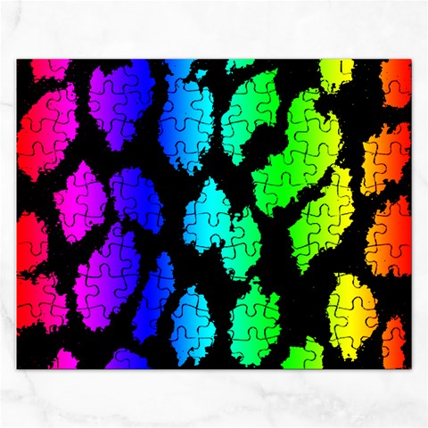 Rainbow Leopard Jigsaw Puzzle (Rectangular) from ArtsNow.com Front