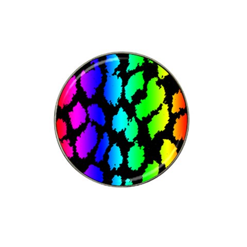 Rainbow Leopard Hat Clip Ball Marker (4 pack) from ArtsNow.com Front