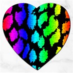 Rainbow Leopard Jigsaw Puzzle (Heart)