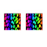 Rainbow Leopard Cufflinks (Square)