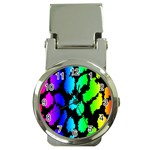 Rainbow Leopard Money Clip Watch