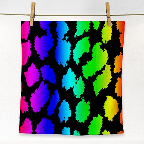 Rainbow Leopard Face Towel from ArtsNow.com Front