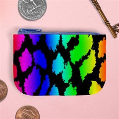 Rainbow Leopard Mini Coin Purse from ArtsNow.com Front