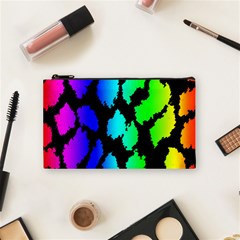 Rainbow Leopard Cosmetic Bag (Small) from ArtsNow.com Front