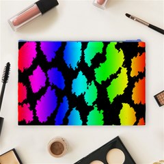 Rainbow Leopard Cosmetic Bag (Large) from ArtsNow.com Back