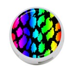 Rainbow Leopard 4-Port USB Hub (Two Sides)