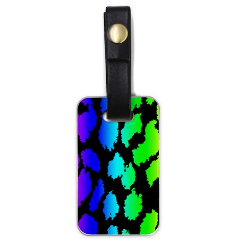 Rainbow Leopard Luggage Tag (one side) from ArtsNow.com Front