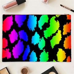 Rainbow Leopard Cosmetic Bag (XXL) from ArtsNow.com Back