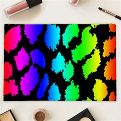 Rainbow Leopard Cosmetic Bag (XXL) from ArtsNow.com Back