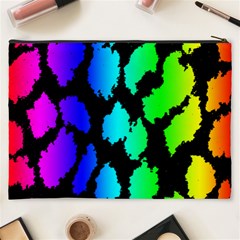 Rainbow Leopard Cosmetic Bag (XXXL) from ArtsNow.com Back