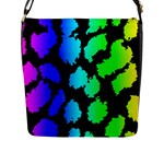 Rainbow Leopard Flap Closure Messenger Bag (Large)