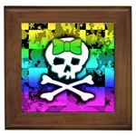 Rainbow Skull Framed Tile