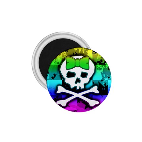 Rainbow Skull 1.75  Magnet from ArtsNow.com Front