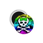 Rainbow Skull 1.75  Magnet