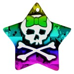 Rainbow Skull Ornament (Star)