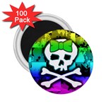 Rainbow Skull 2.25  Magnet (100 pack) 