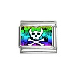 Rainbow Skull Italian Charm (9mm)