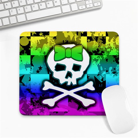 Rainbow Skull Large Mousepad from ArtsNow.com Front