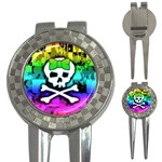 Rainbow Skull 3-in-1 Golf Divot