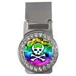 Rainbow Skull Money Clip (CZ)