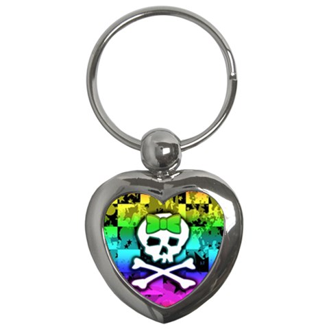 Rainbow Skull Key Chain (Heart) from ArtsNow.com Front